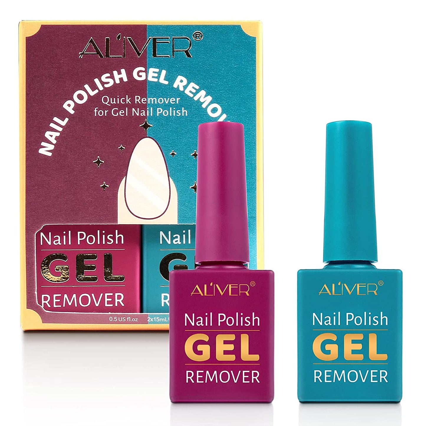 Aliver Magic Nail Polish Remover Gel - 2pcs Set