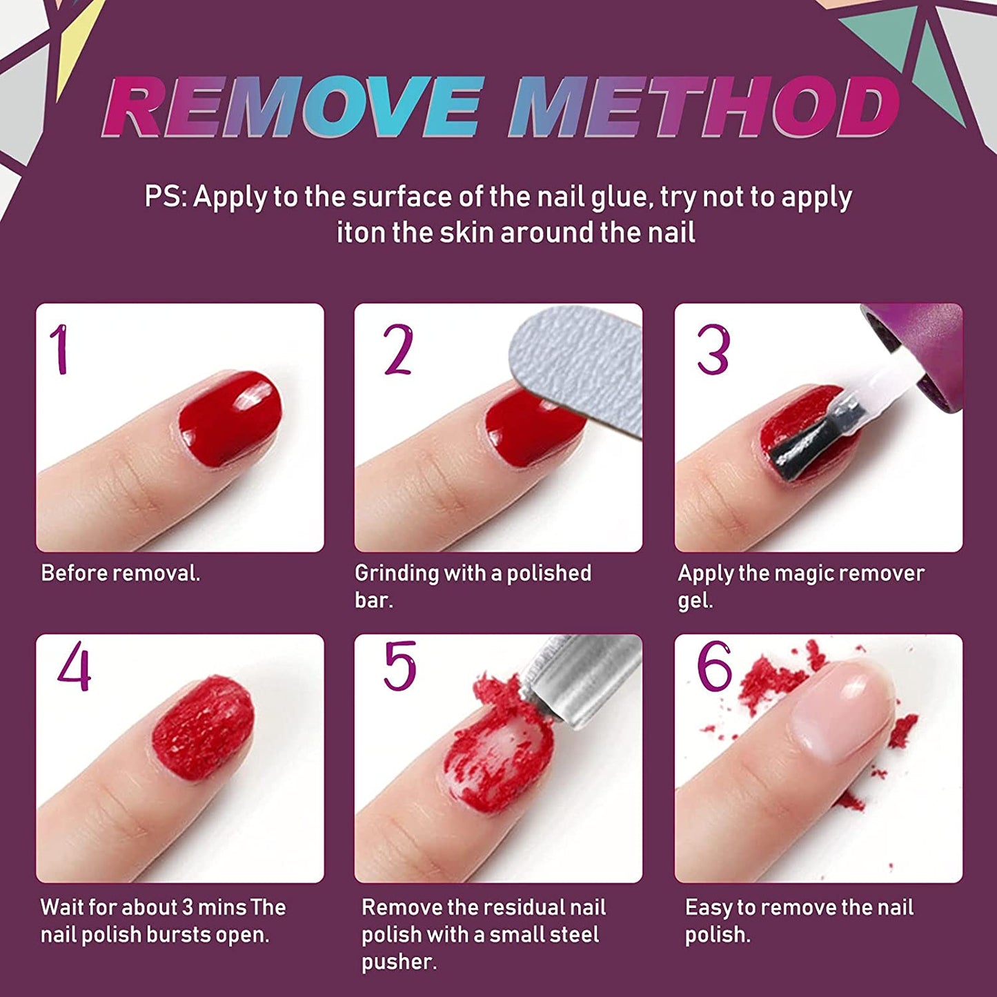 Aliver Magic Nail Polish Remover Gel - 2pcs Set