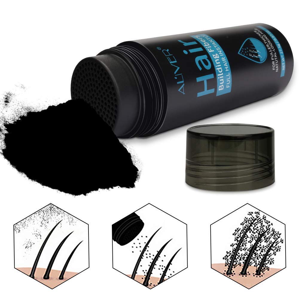 Aliver Hair Building Fibers, Natural Keratin Hair Powder Spray for Men and Women