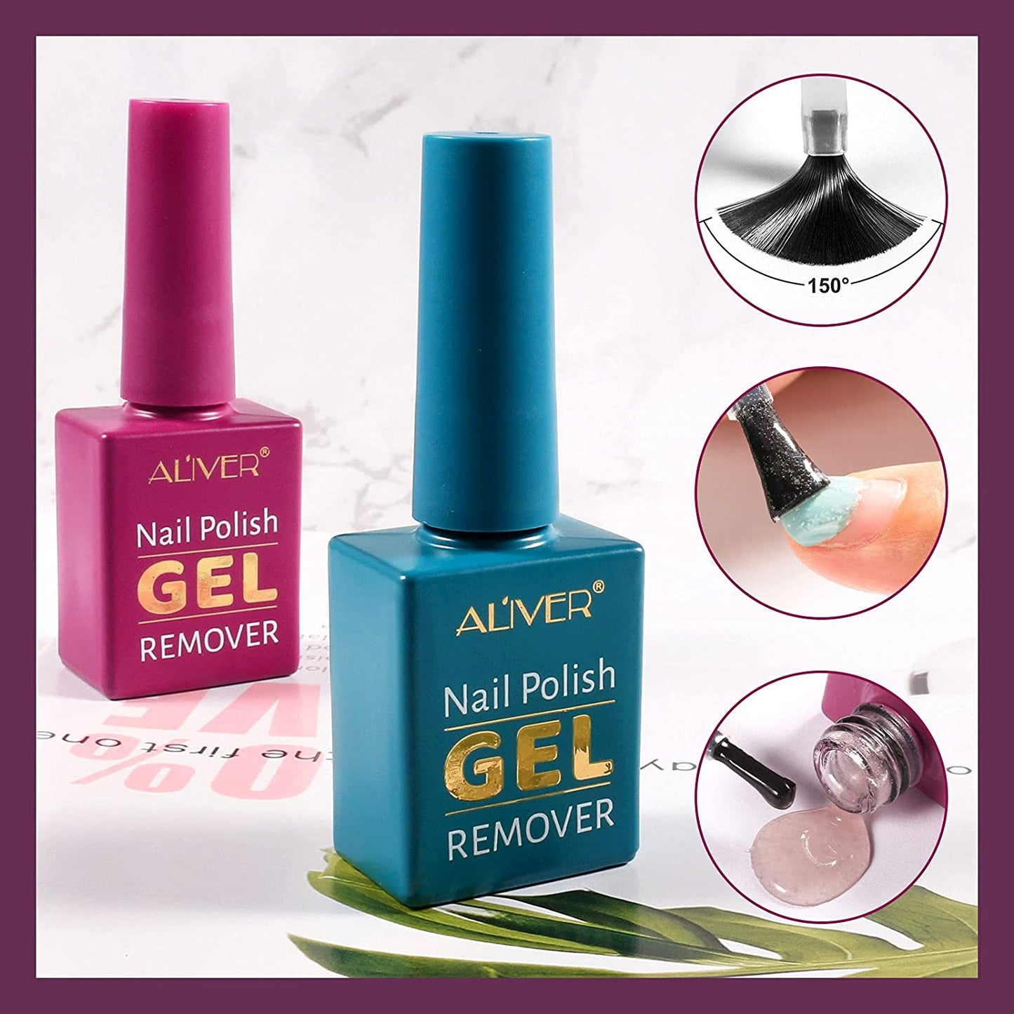 Aliver Magic Nail Polish Remover Gel - 2pcs Set