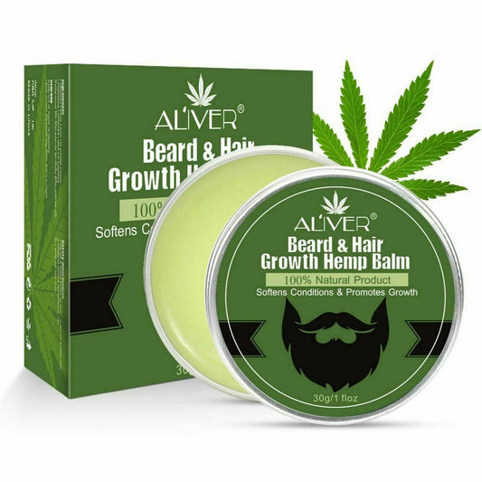 Aliver Natural Beard & Hair Growth Balm Wax Softens Condition and Promotes Natural and Health Beard Hair Growth