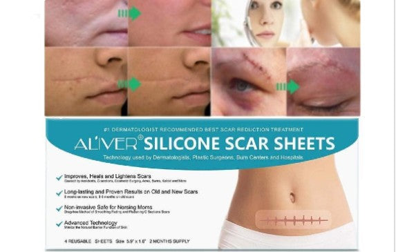 Aliver Silicone Scar Removal Treatment Sheets 4pcs