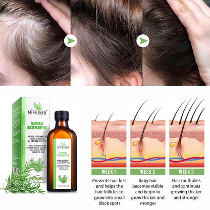 ROSEMARY OIL FOR HAIR Stimulates Health HAIR GROWTH & Skin Care 100ml Natural Pure Vegan