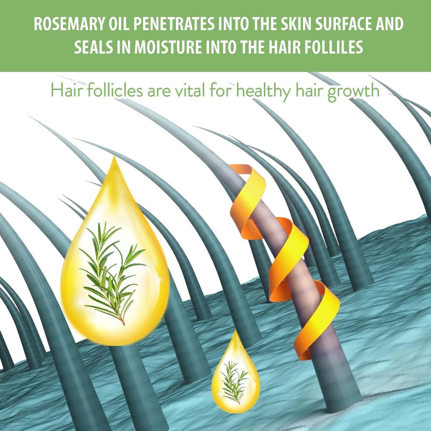 ROSEMARY OIL FOR HAIR Stimulates Health HAIR GROWTH & Skin Care 100ml Natural Pure Vegan