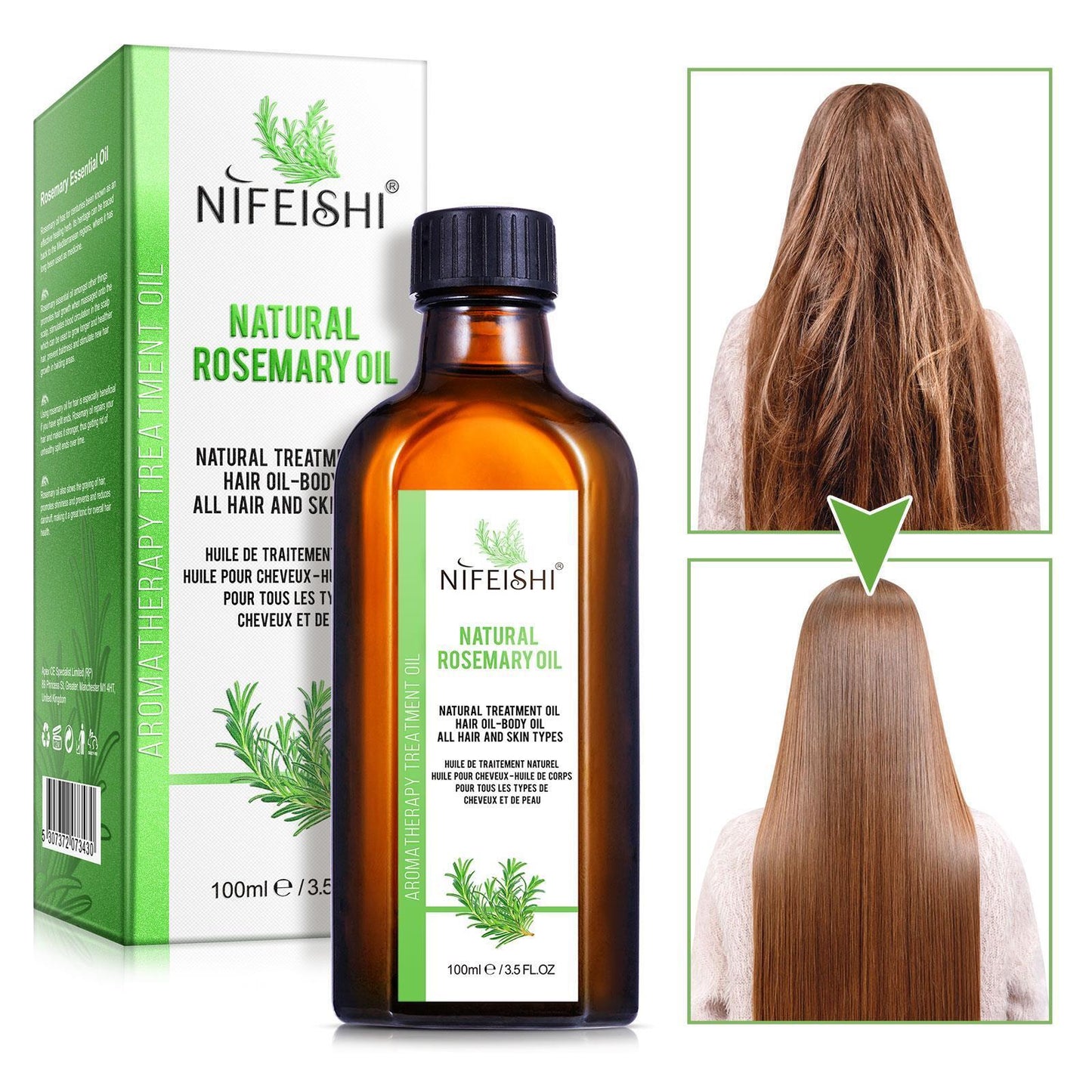 ROSEMARY OIL FOR HAIR Stimulates Health HAIR GROWTH & Skin Care 100ml Natural Pure Vegan