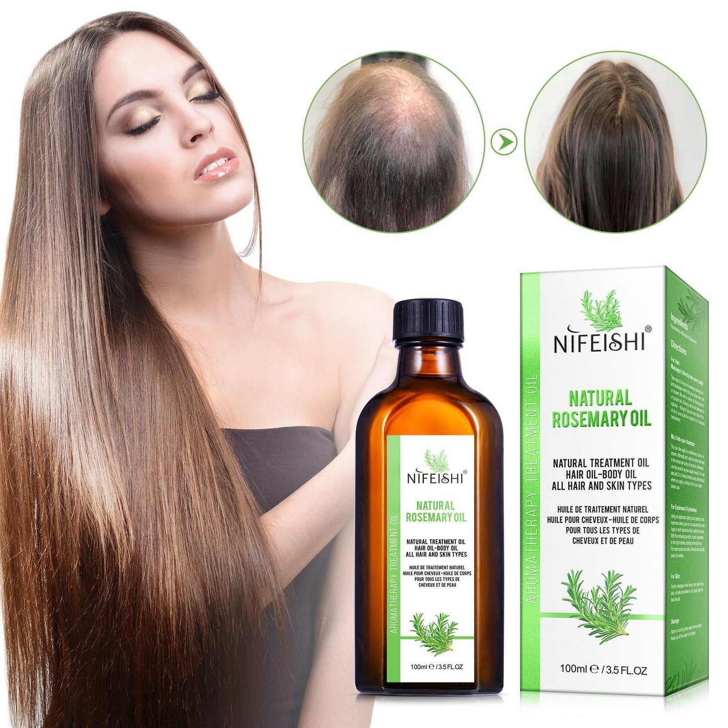 ROSEMARY OIL FOR HAIR Stimulates Health HAIR GROWTH & Skin Care 100ml Natural Pure Vegan