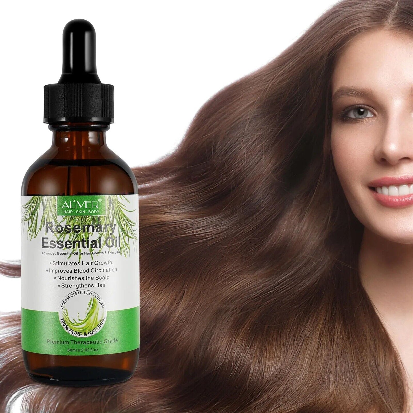 Aliver Rosemary Oil for Hair Growth Strengthen Hair and Prevent Hair Loss Treatment Also Nourishes Hydrate and Soften Hair
