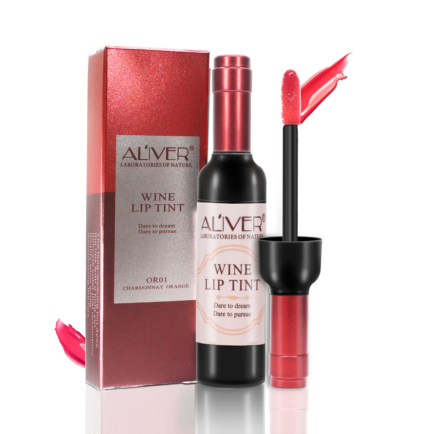 Aliver Wine Lip Tint, Waterproof Non-Stick Liquid Matte Wine Lip Gloss - 6 Colors Pack
