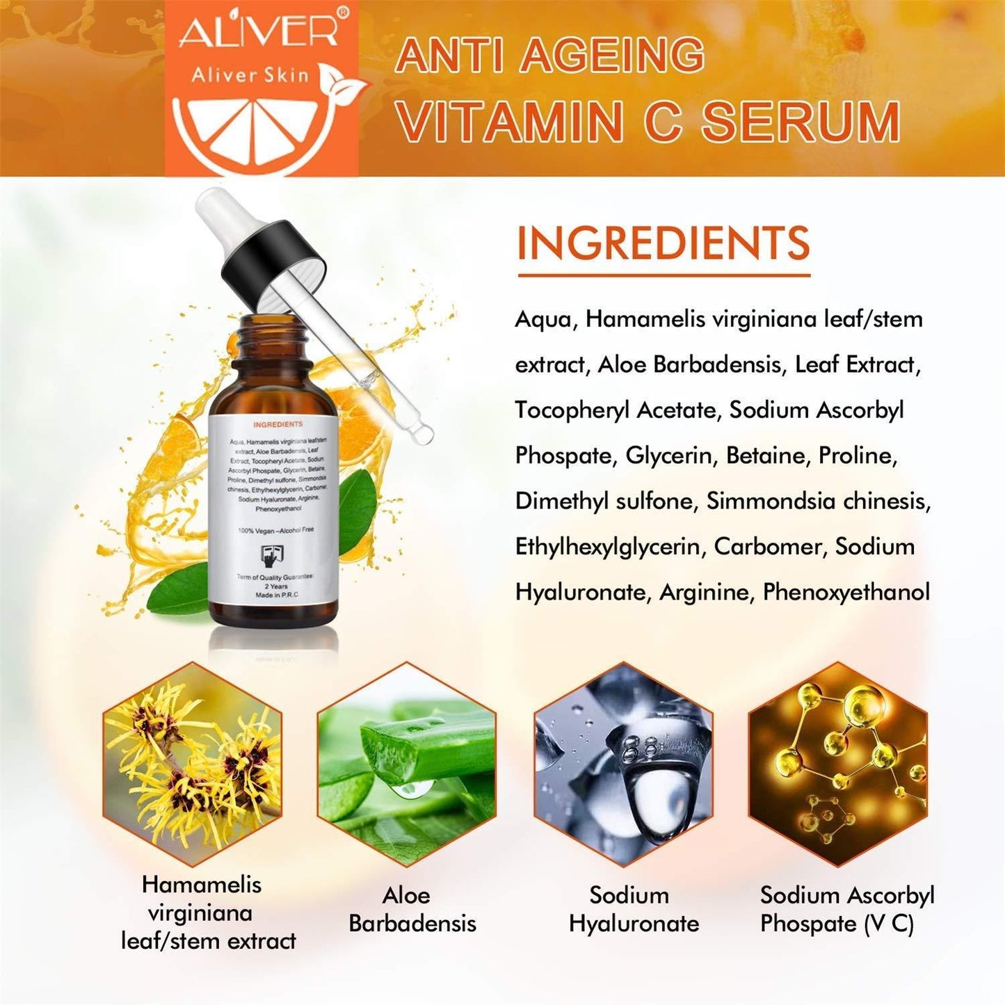 Aliver Anti Ageing Facial VITAMIN C SERUM