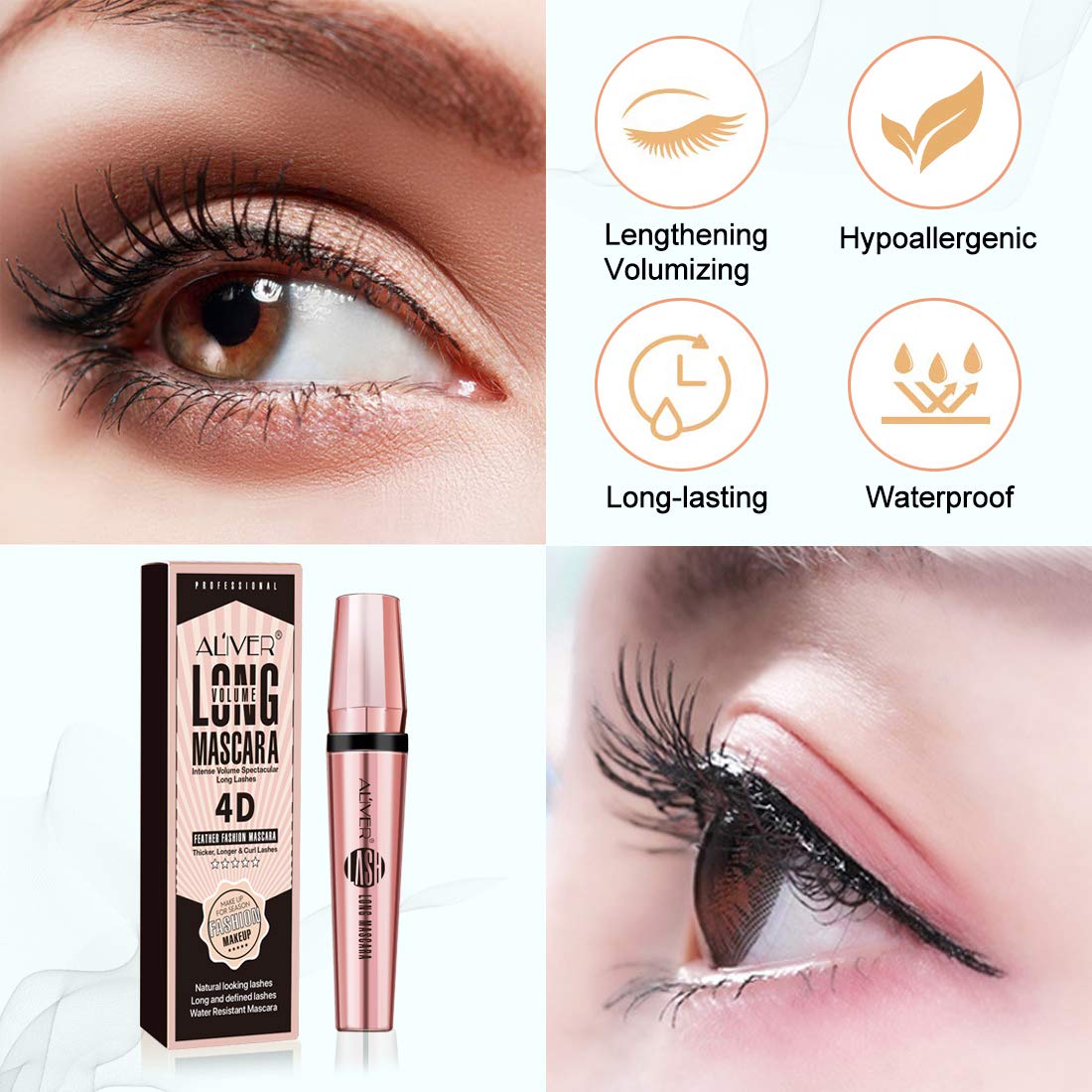 Aliver 4D Silk Fiber Waterproof Mascara