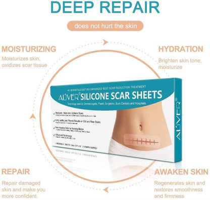 Aliver Silicone Scar Removal Treatment Sheets 4pcs