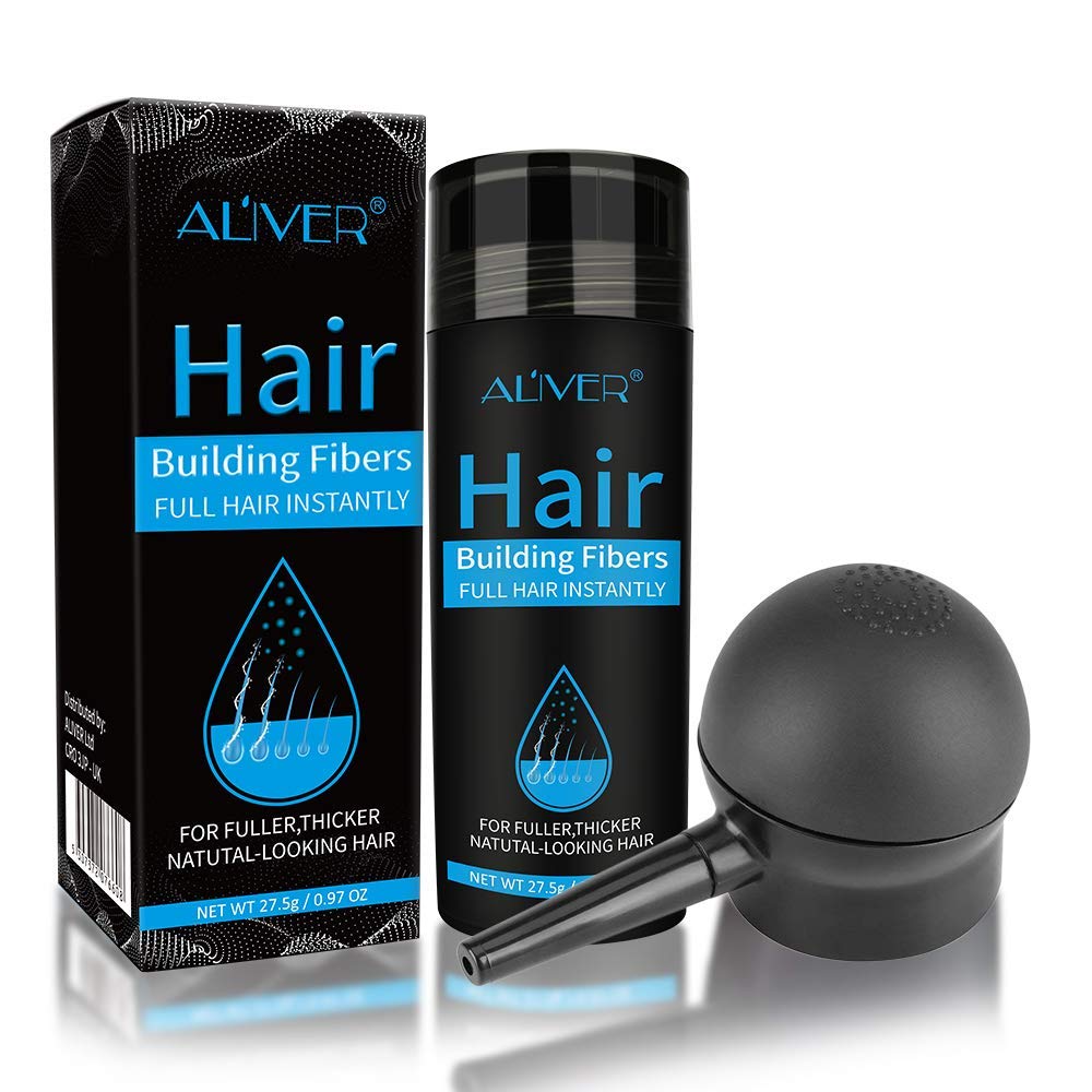 Aliver Hair Building Fibers, Natural Keratin Hair Powder Spray for Men and Women