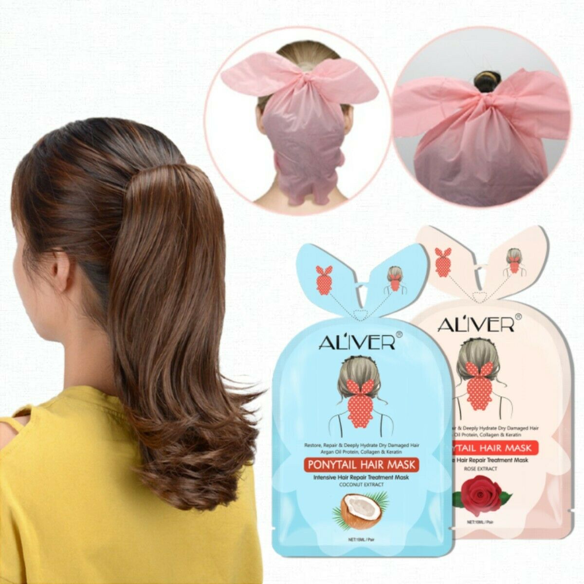 Aliver Ponytail Intensive Repair, Restores Dry Damaged Hair Mask