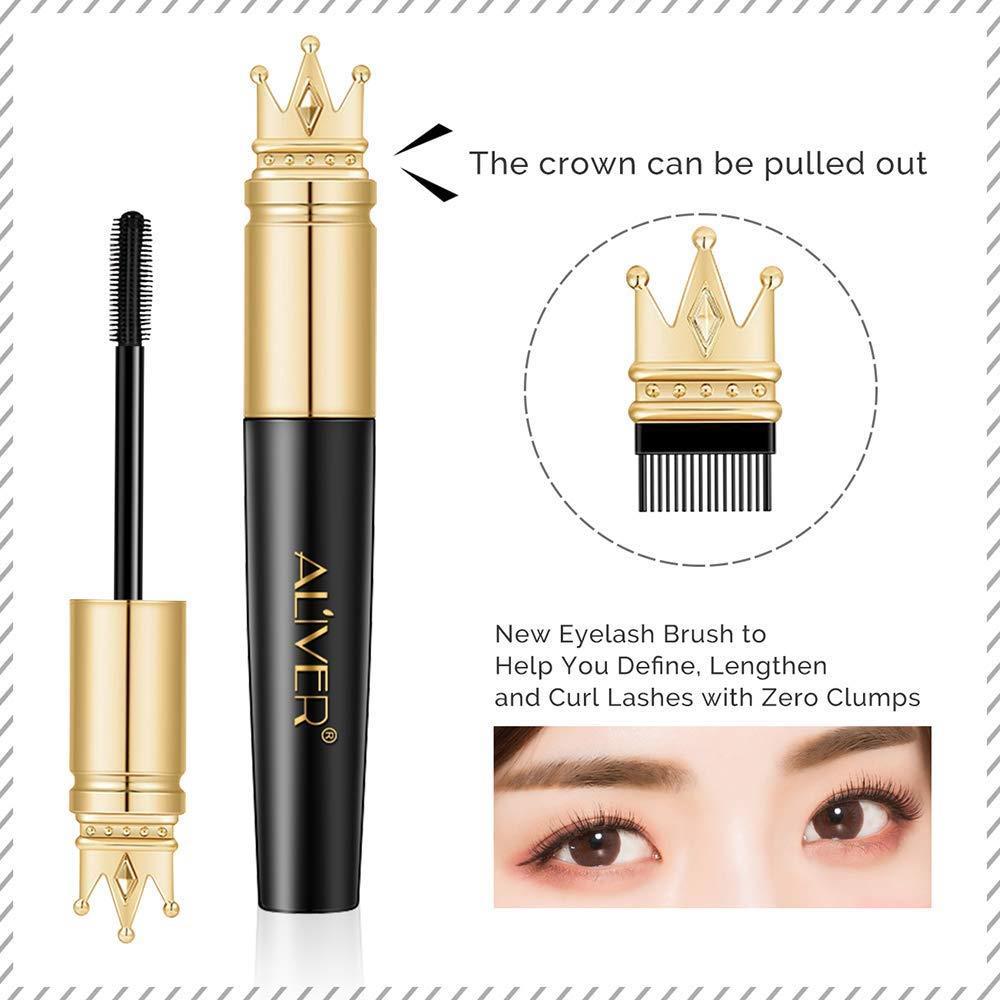 Aliver Queen Mascara EXTRA VOLUME & LENGTH SUPER DEFINED LASHES 4D Mascara  Black