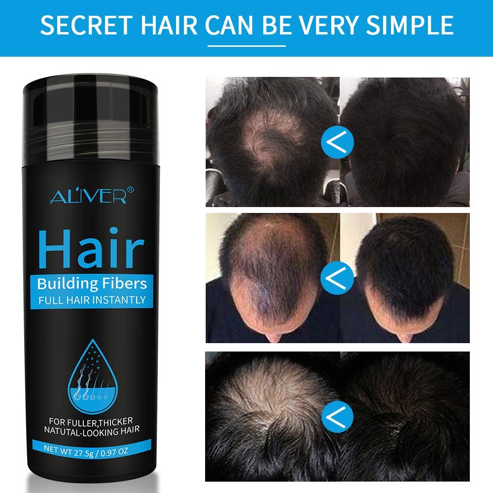 Aliver Hair Building Fibers, Natural Keratin Hair Powder Spray for Men and Women