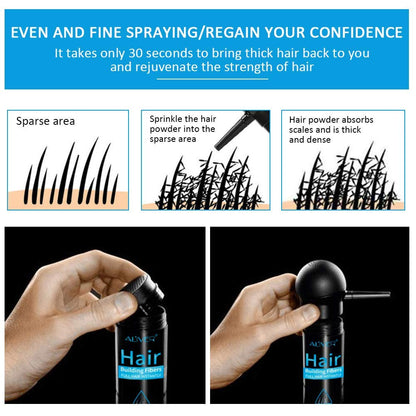 Aliver Hair Building Fibers, Natural Keratin Hair Powder Spray for Men and Women