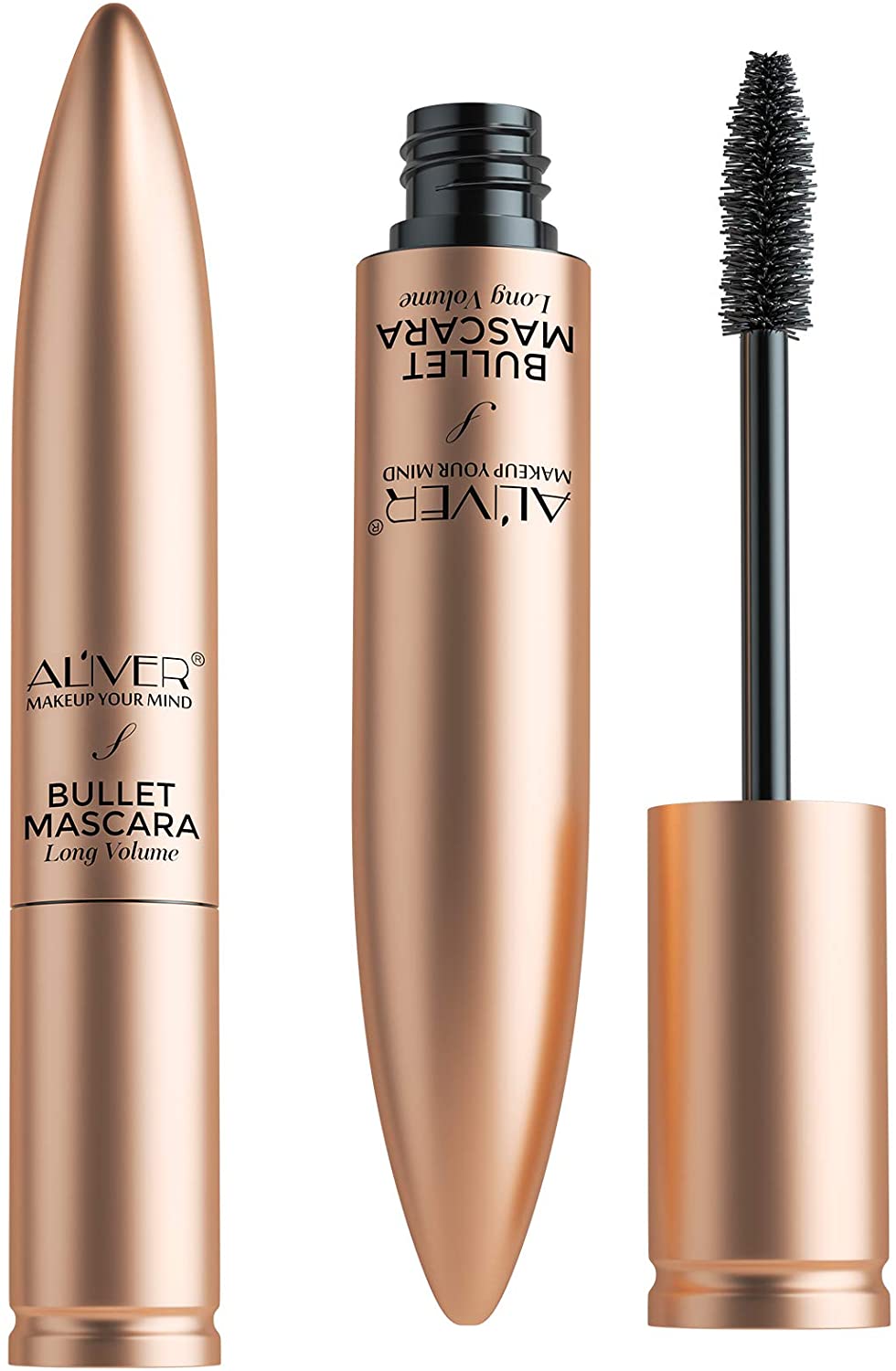 Aliver Bullet Mascara Black, Voluminous Makeup False Lash Effect Mascara