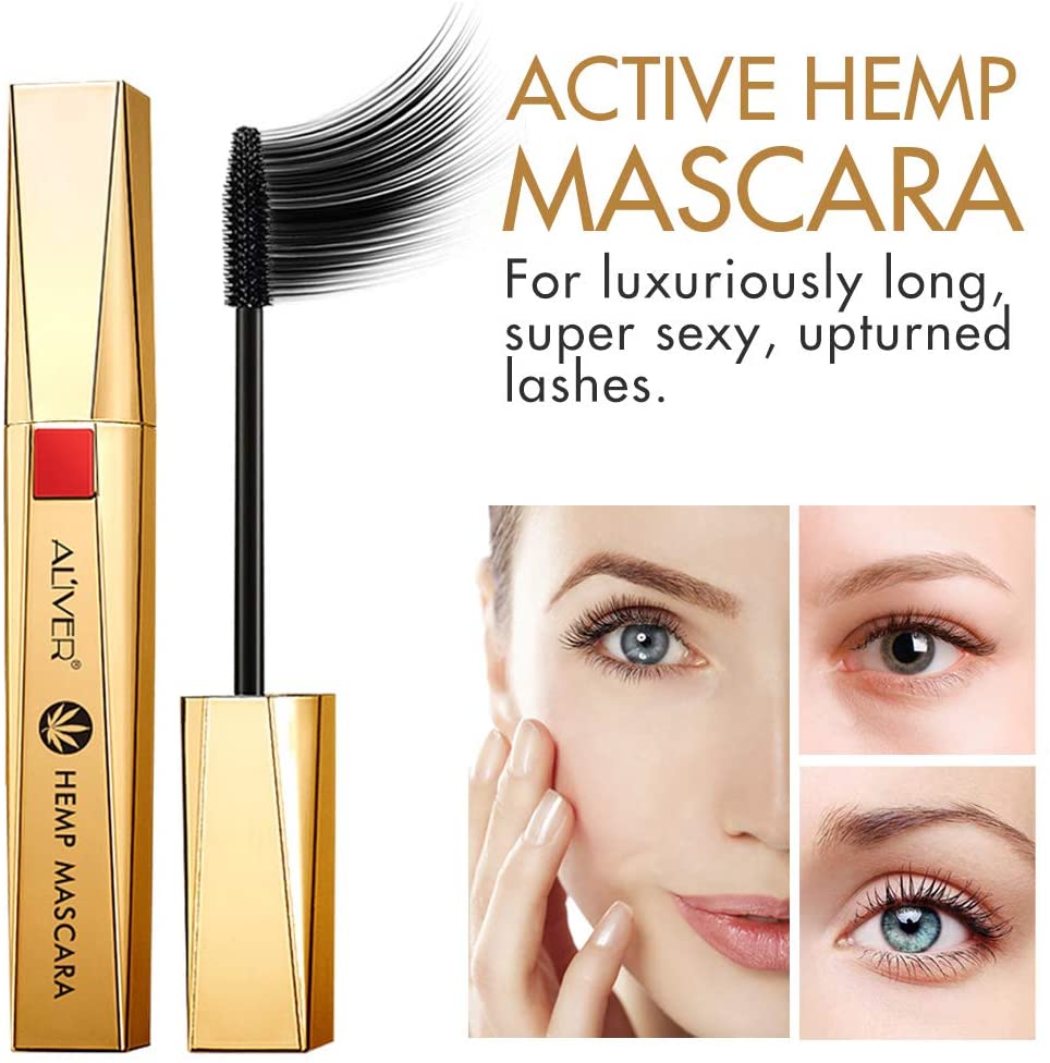 Aliver Hemp Mascara Experience the Lash Revolution Luxuriously Longer, Thicker Upturned Lashes