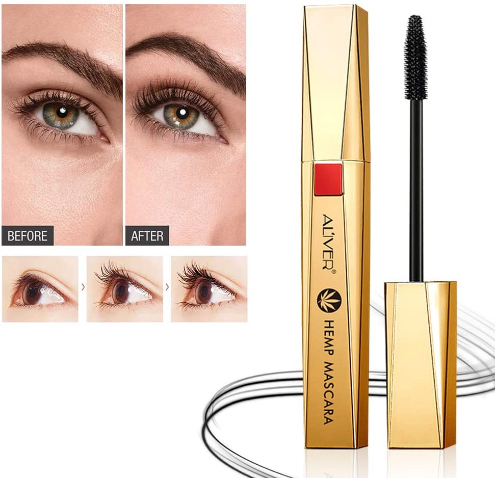 Aliver Hemp Mascara Experience the Lash Revolution Luxuriously Longer, Thicker Upturned Lashes