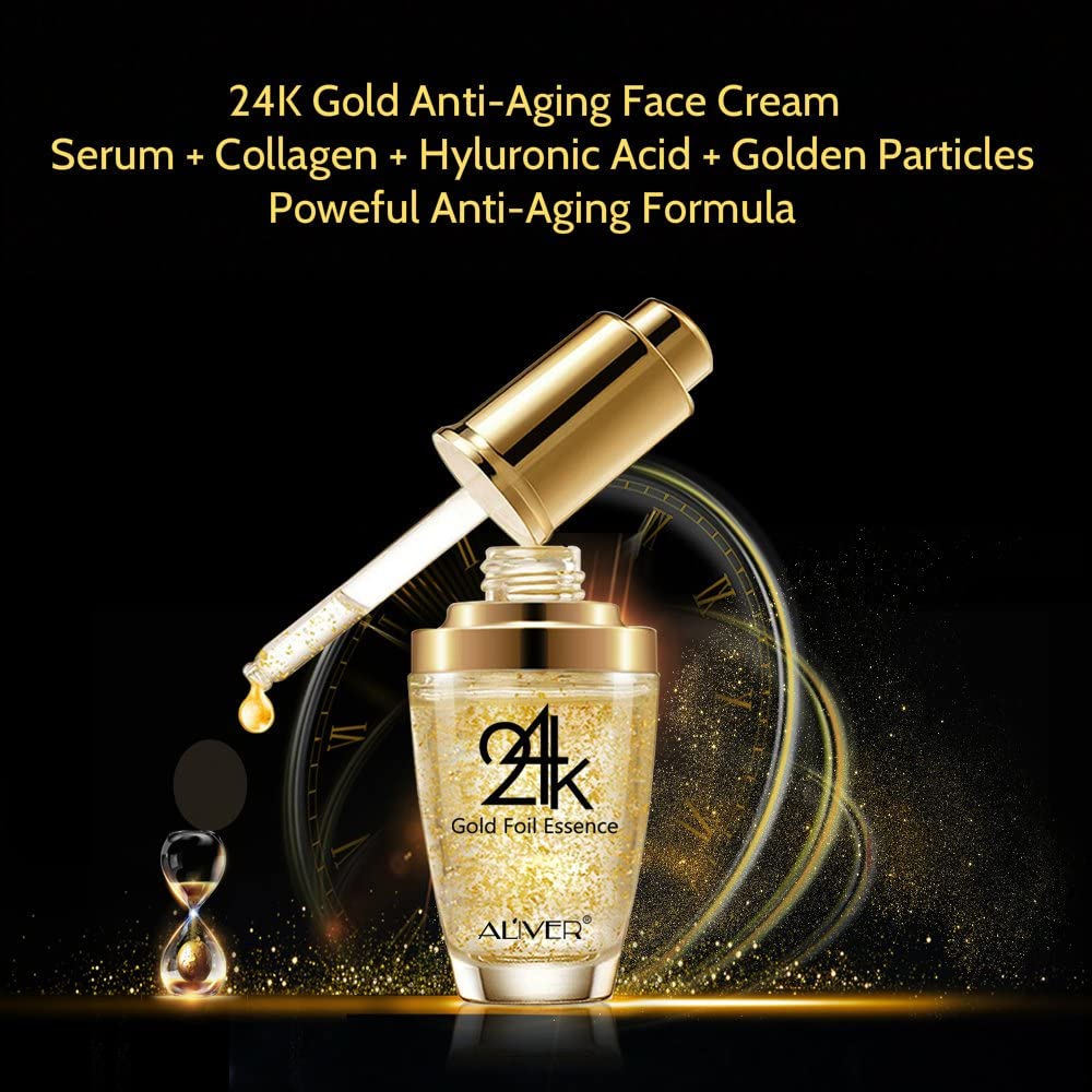 Aliver 24k Gold Crystal Collagen Facial Serum