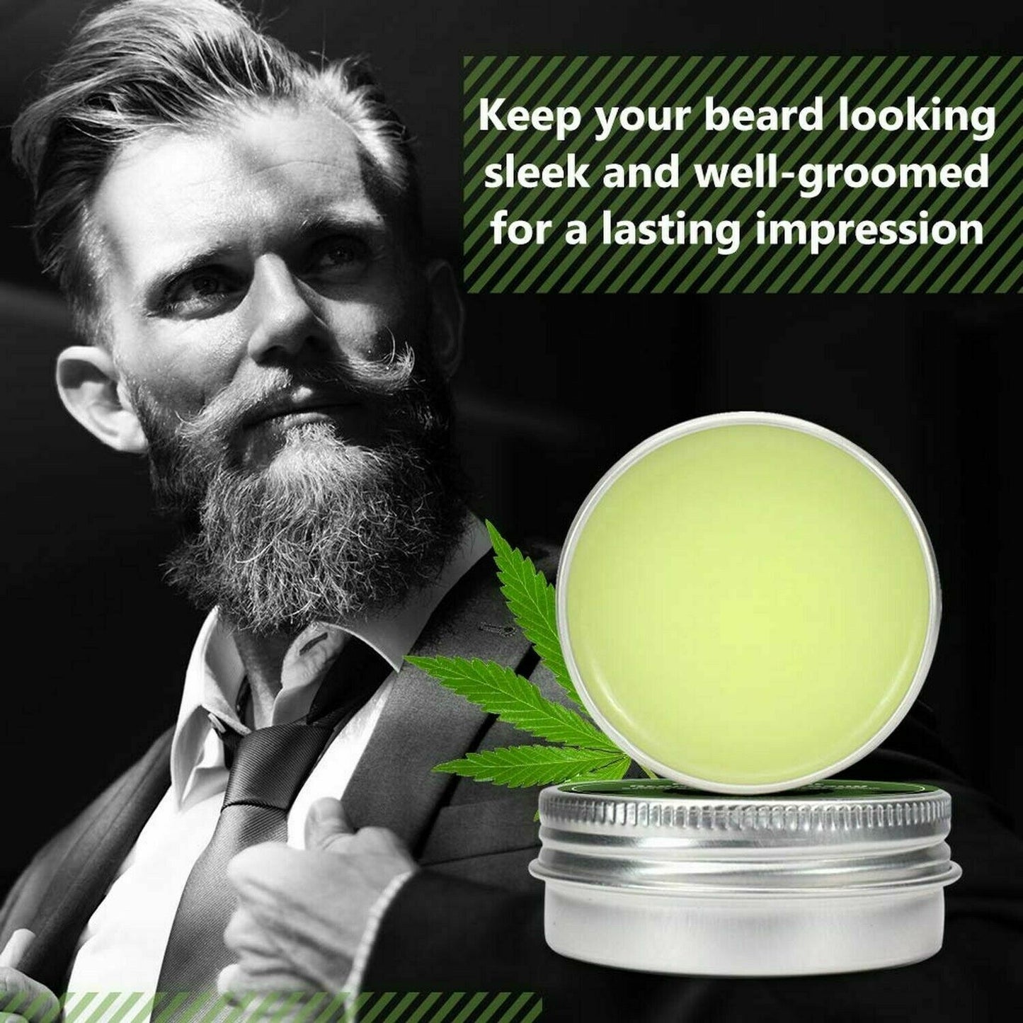 Aliver Natural Beard & Hair Growth Balm Wax Softens Condition and Promotes Natural and Health Beard Hair Growth