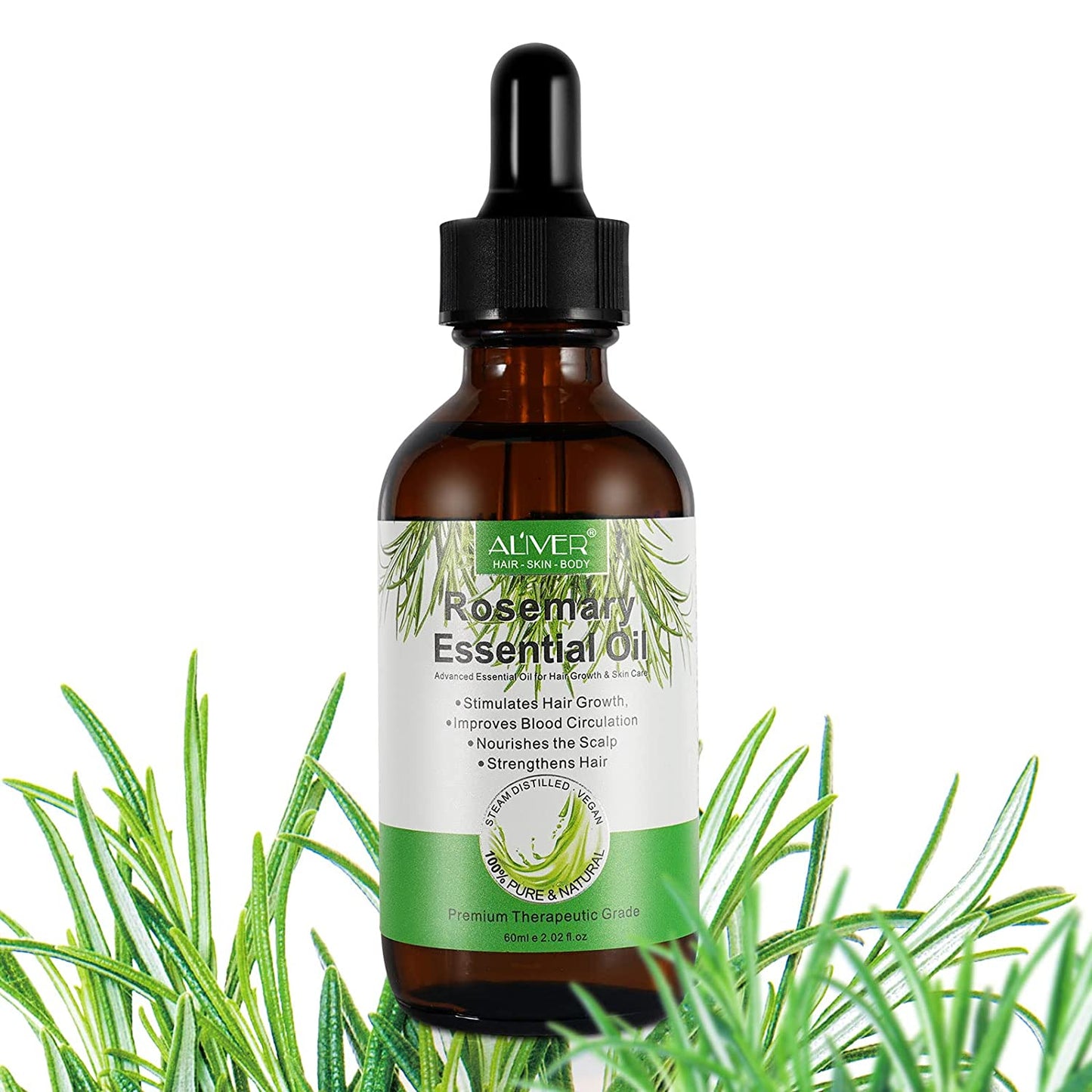 Aliver Rosemary Oil for Hair Growth Strengthen Hair and Prevent Hair Loss Treatment Also Nourishes Hydrate and Soften Hair