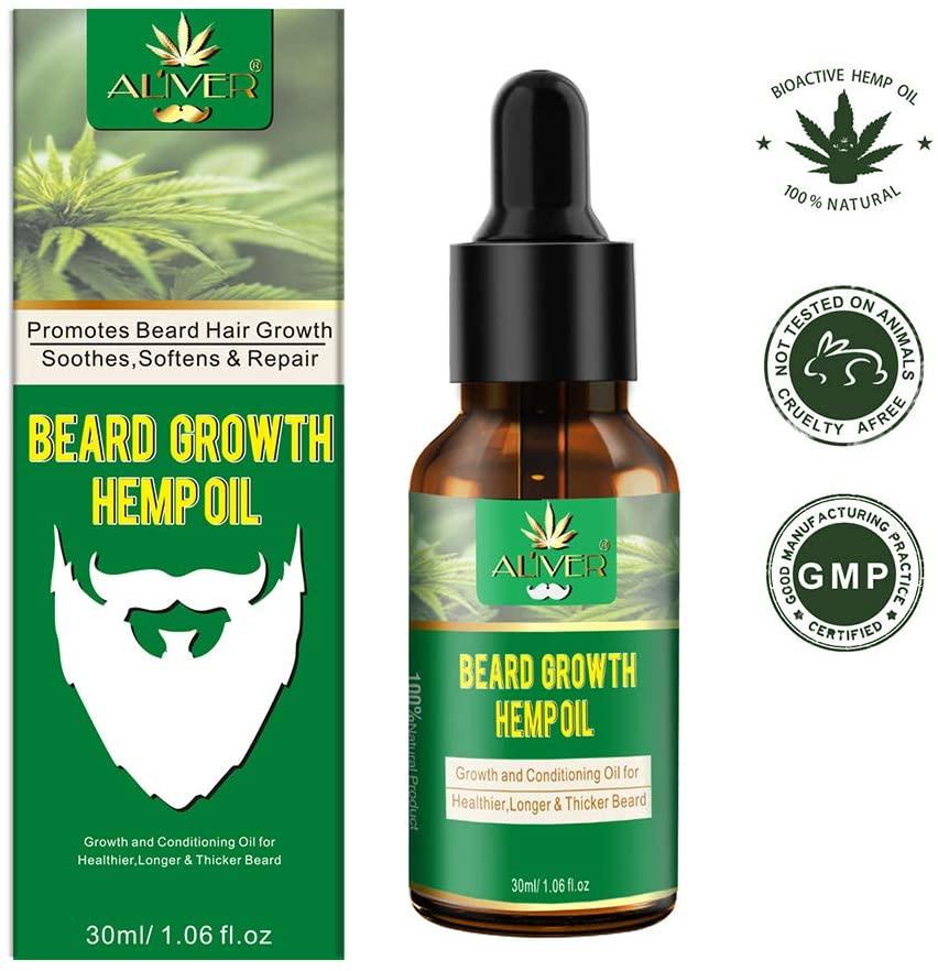 Aliver Natural Beard Hemp Oil with Infused Jojoba Oil