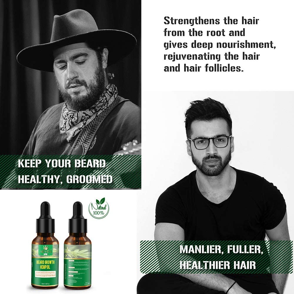 Aliver Natural Beard Hemp Oil with Infused Jojoba Oil