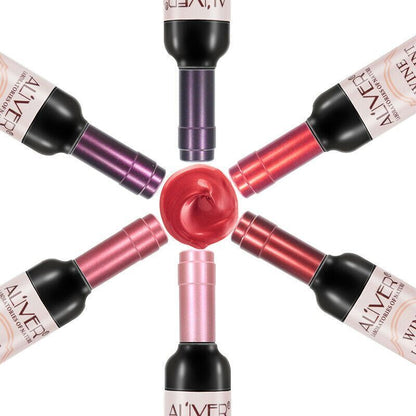 Aliver Wine Lip Tint, Waterproof Non-Stick Liquid Matte Wine Lip Gloss - 6 Colors Pack