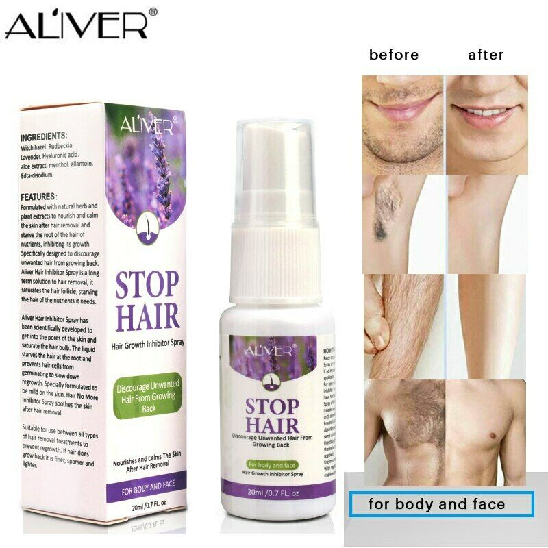 Aliver  Natural Hair Removal and Hair Growth Inhibitor Spray